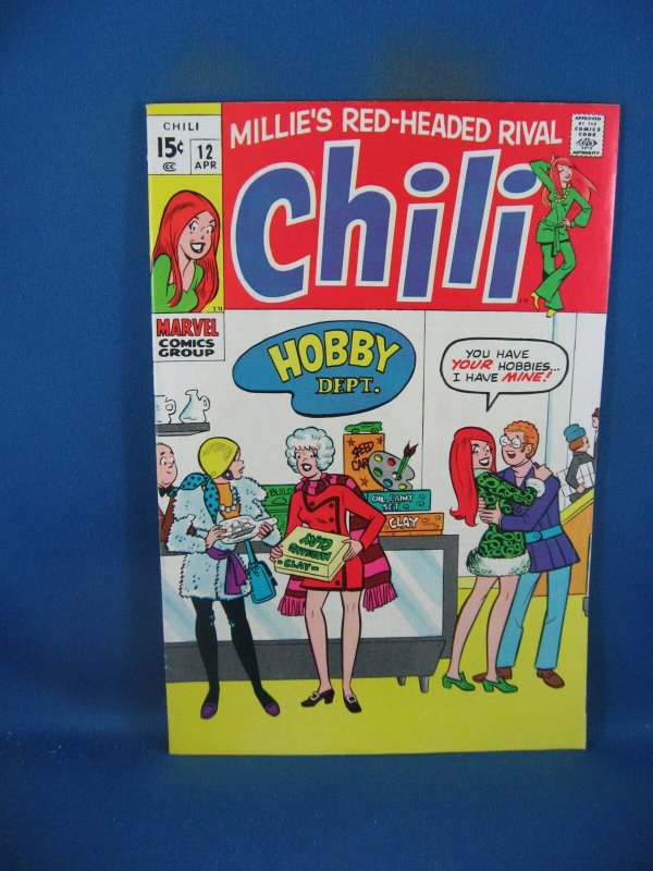 Chili #12 (Marvel Comics, 1970), raw comic book in VF condition — front cover