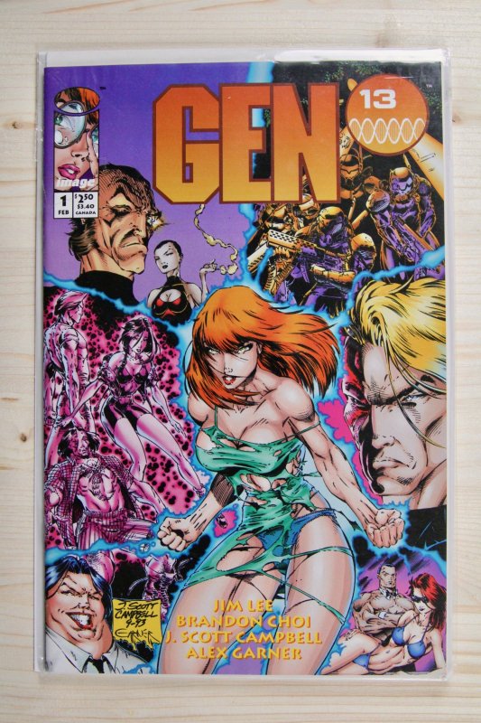 Gen 13 #1 (DC Comics, 1995), raw comic book in VF/NM 9.0 condition — front cover