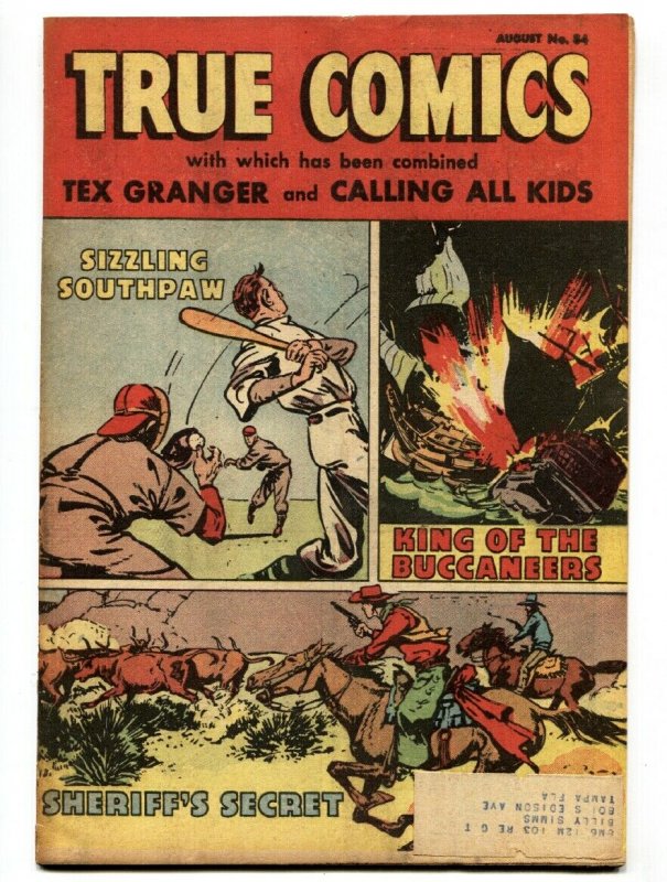 True Comics #84-1950-Wyatt Earp-Allan Pinkerton-comic-VF-, raw comic book in VF- condition — front cover