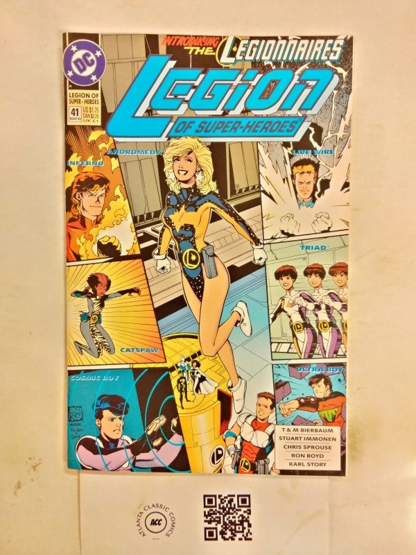 Legion of Super-Heroes #41 (DC Comics, 1993), raw comic book in NM condition — front cover