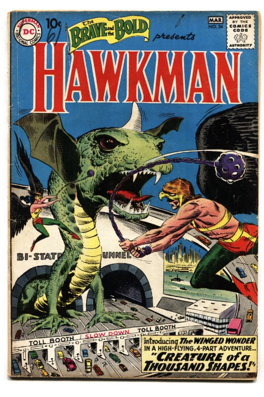 Brave and the Bold #34 (DC Comics, 1961), raw, ungraded comic book — front cover