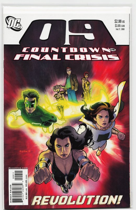 Countdown #9 (DC Comics, 2008), raw, ungraded comic book — front cover