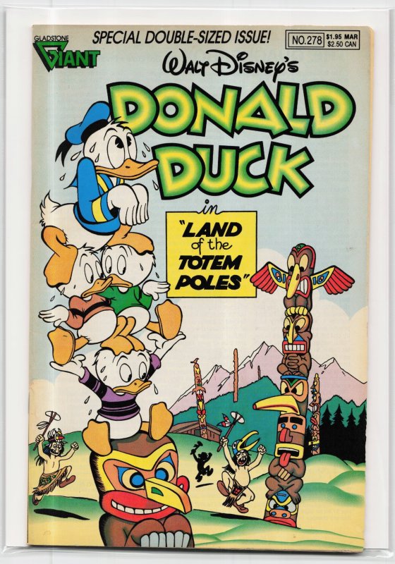 Donald Duck #278 (Gladstone, 1990), raw, ungraded comic book — front cover