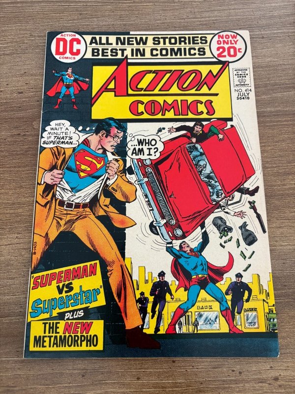 Action Comics #414 (DC Comics), raw comic book in VF condition — front cover