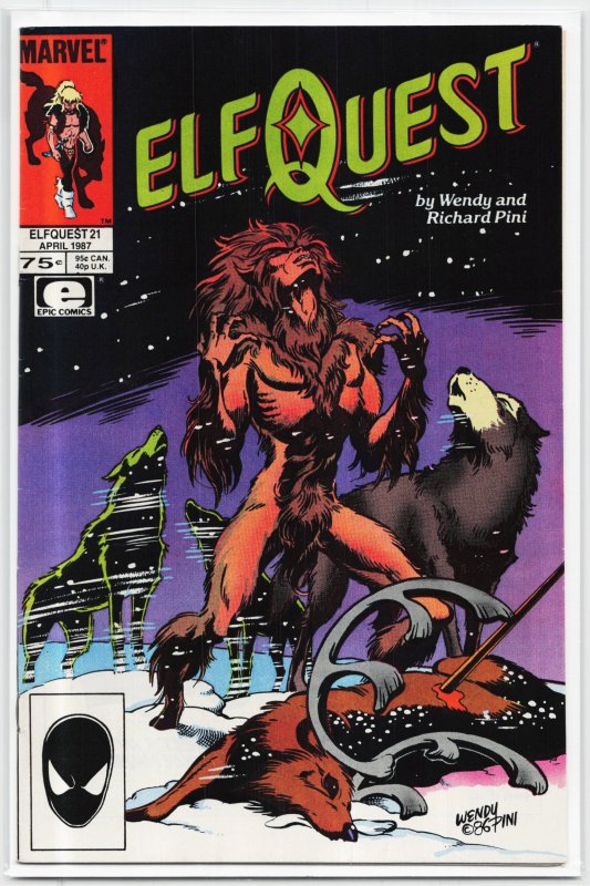 ElfQuest #21 (1987), raw, ungraded comic book — front cover