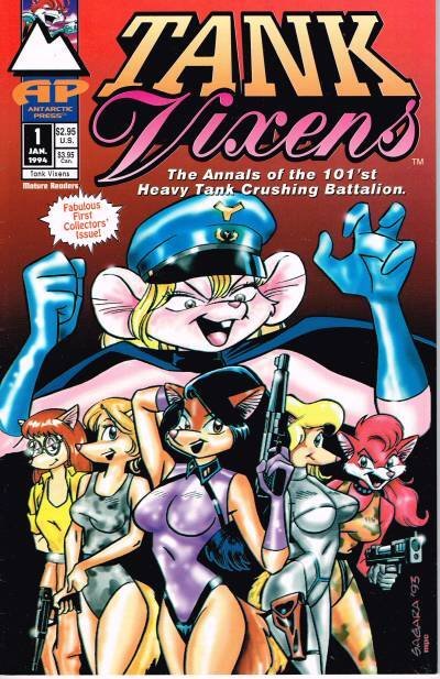 Tank Vixens #1 (1994), raw, ungraded comic book — front cover