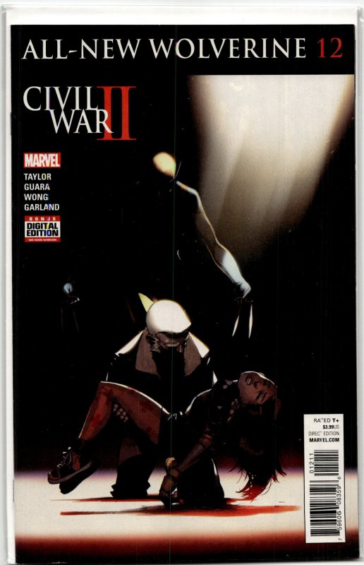 All-New Wolverine #12 (Marvel Comics, 2016), raw, ungraded comic book — front cover
