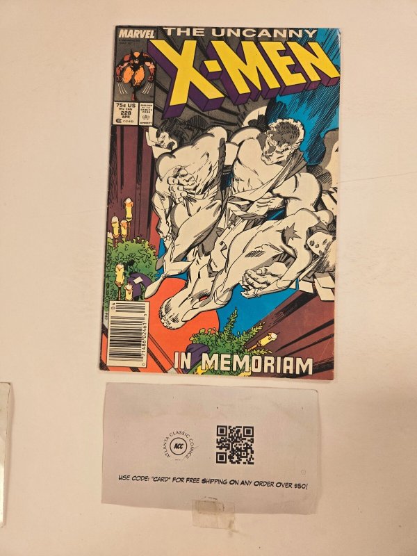 Uncanny X-Men #228 (Marvel Comics), raw comic book in FN condition — front cover