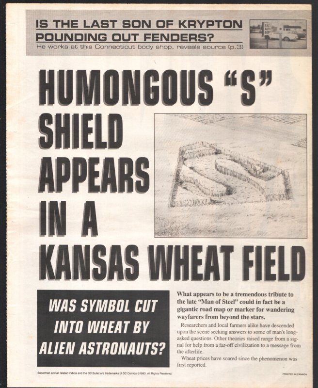 National Whisper 1993-Superman Promo Made to Look Like a Scandal Tabloid (1993), raw, ungraded comic book — front cover