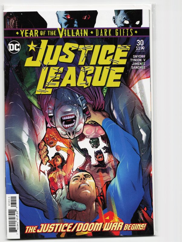 Justice League #30 (DC Comics, 2019), raw, ungraded comic book — front cover
