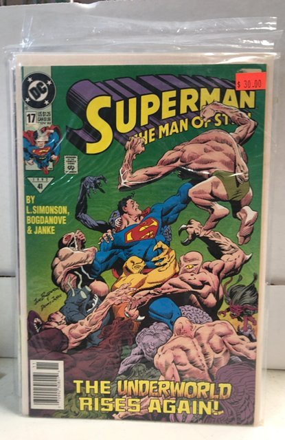 Superman: The Man of Steel #17 (DC Comics, 1992), raw, ungraded comic book — front cover