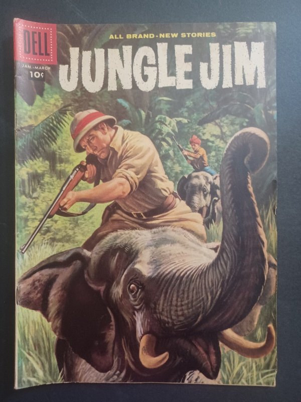 Jungle Jim #15 (Dell Comics, 1958), raw comic book in VG/FN condition — front cover