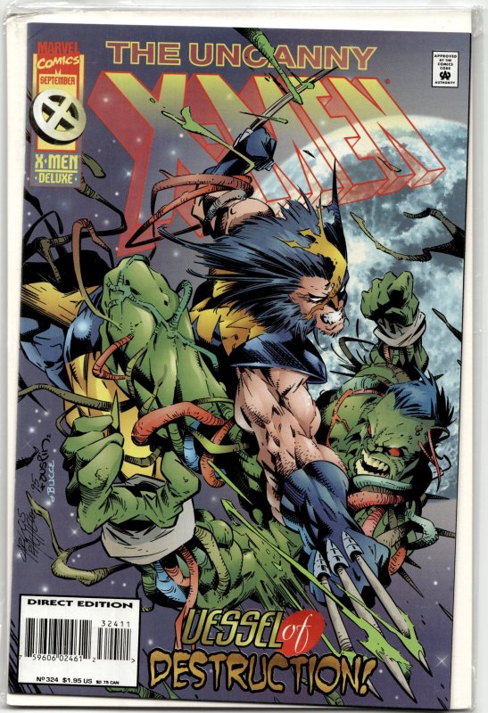 The Uncanny X-Men #324 (Marvel Comics, 1995), raw, ungraded comic book — front cover
