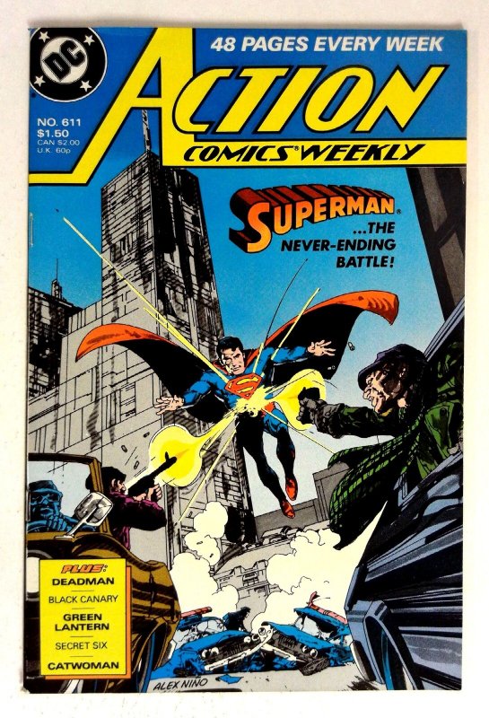 Action #611 (DC Comics, 1988), raw comic book in VF/NM condition — front cover