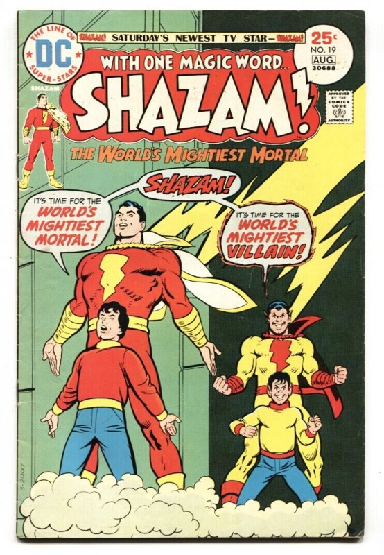 Shazam #19 (DC Comics, 1975), raw comic book in FN+ condition — front cover