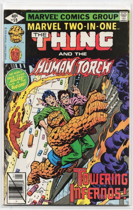 Marvel Two-in-One #59 (Marvel Comics, 1980), raw, ungraded comic book — front cover