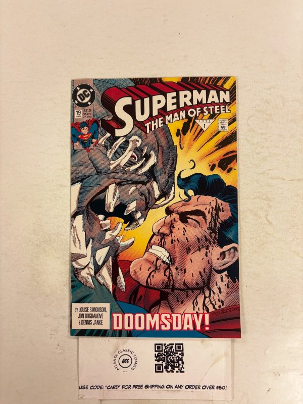 Superman the Man of Steel #19 (DC Comics, 1993), raw comic book in NM condition — front cover