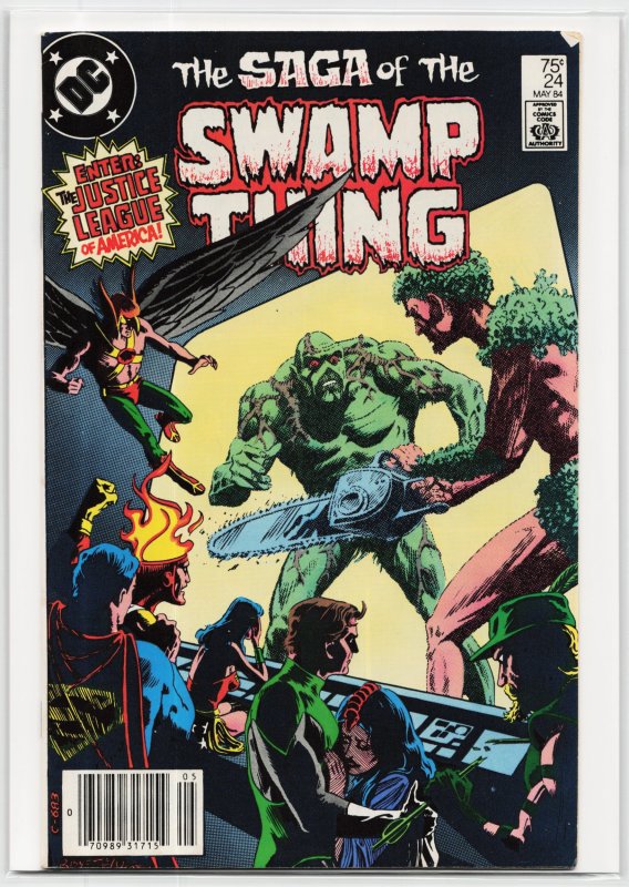 The Saga of Swamp Thing #24 (DC Comics, 1984), raw, ungraded comic book — front cover