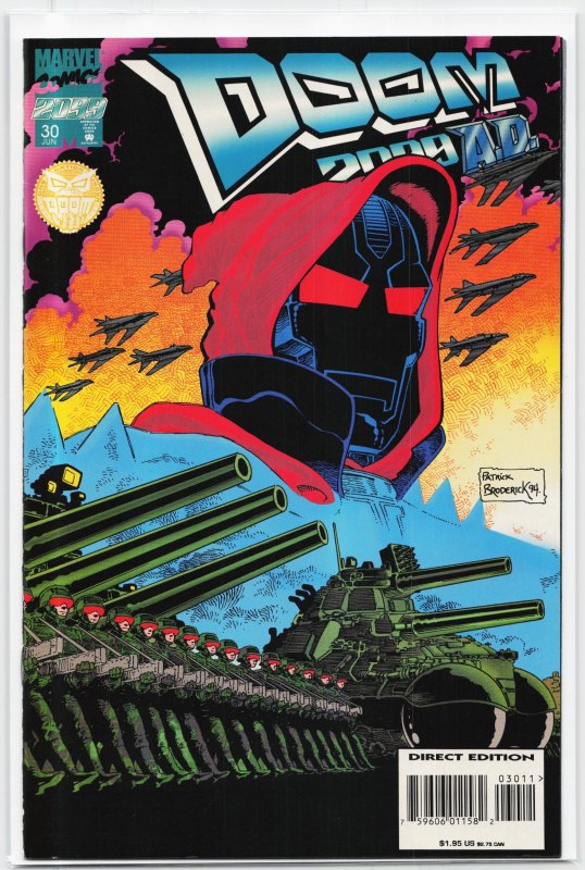 Doom 2099 #30 (Marvel Comics, 1995), raw, ungraded comic book — front cover