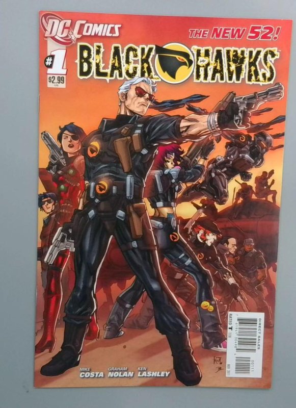Blackhawks #1 (DC Comics, 2011), raw, ungraded comic book — front cover