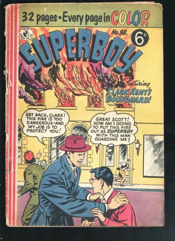 Superboy #98 (DC Comics, 1950), raw, ungraded comic book — front cover