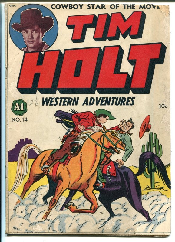 Tim Holt Western Adventures #1 (Magazine Enterprises, 1948), raw comic book in VG condition — front cover