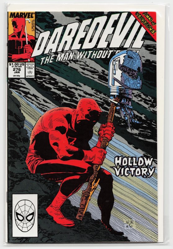 Daredevil #276 (Marvel Comics, 1990), raw, ungraded comic book — front cover