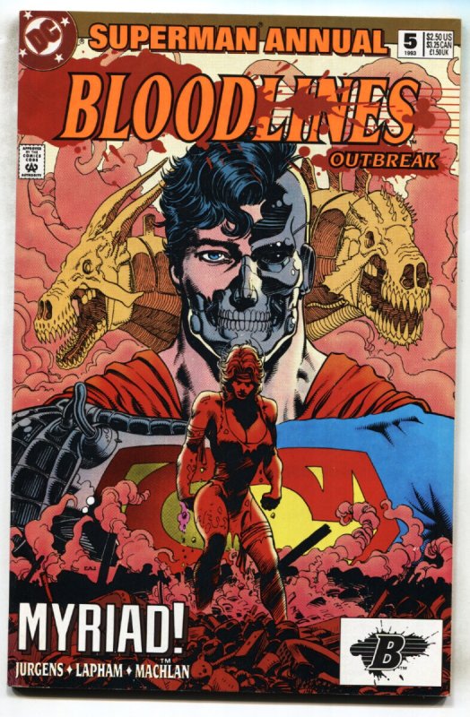 Superman Annual #5 - 1993 - DC - Vf/nm - Comic Book (DC Comics, 1993), raw comic book in VF/NM condition — front cover
