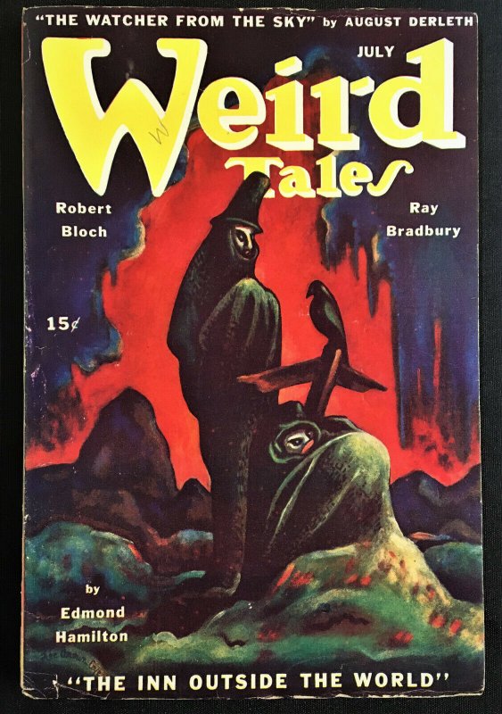 Weird Tales Pulp July 1945 Fine, Ray Bradbury, Robert Bloch (1945), raw, ungraded comic book — front cover