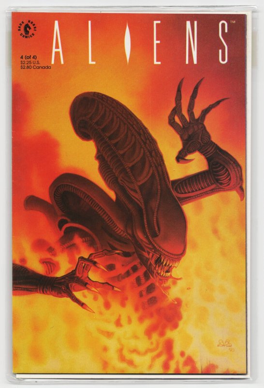 Aliens #4 (Dark Horse Comics, 1990), raw, ungraded comic book — front cover