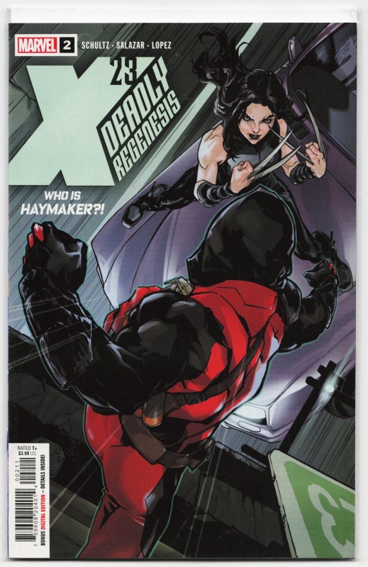 X-23: Deadly Regenesis #2 (Marvel Comics, 2023), raw, ungraded comic book — front cover