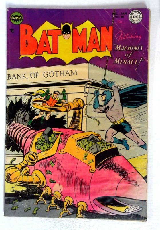 Batman #80 (DC Comics, 1954), raw, ungraded comic book — front cover