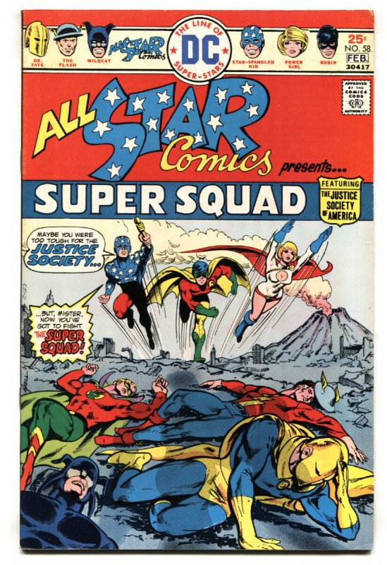 All-Star #58 - 1976 - DC - VF- - Comic Book (DC Comics, 1976), raw comic book in VF- condition — front cover