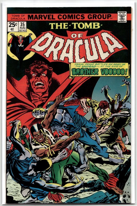 Tomb of Dracula #35 (Marvel Comics, 1975), raw, ungraded comic book — front cover