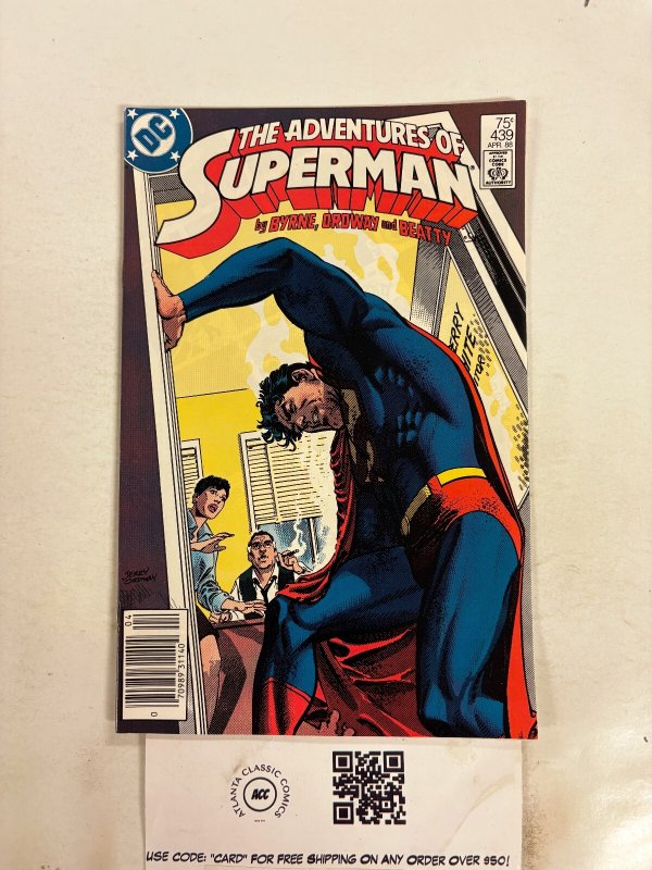 The Adventures of Superman #439 (DC Comics, 1988), raw comic book in NM condition — front cover