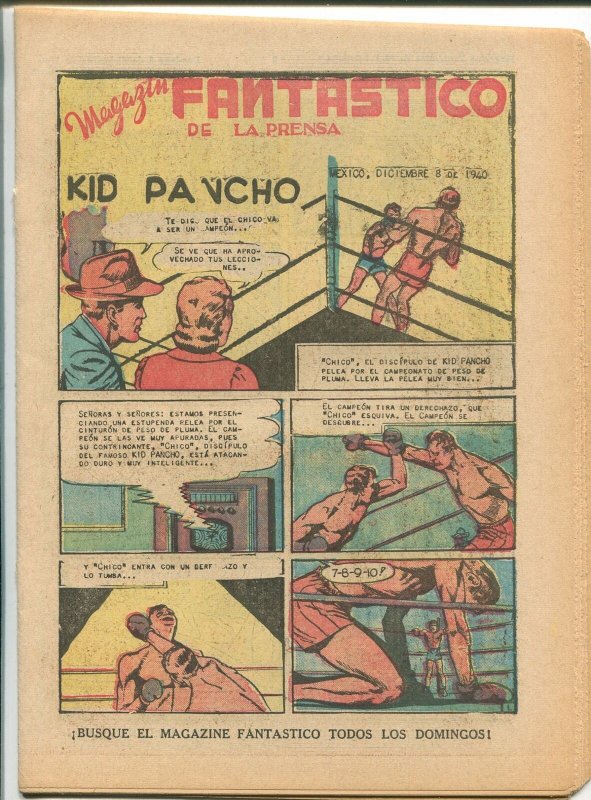 LA Prensa Magazin Fantastico 12/8/1940-Mexican-Tabu Jungle MAN-vg/fn, raw, ungraded comic book — front cover