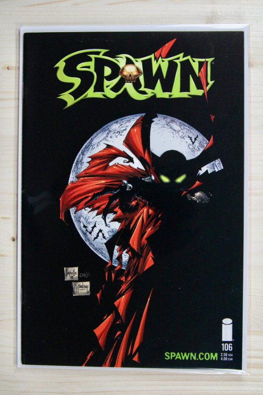 Spawn #106 (Image Comics, 2001), raw comic book in NM 9.4 condition — front cover