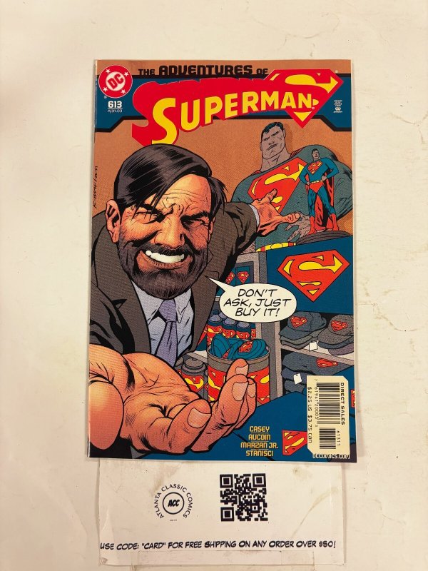 Adventures of Superman #613 (DC Comics), raw comic book in NM condition — front cover