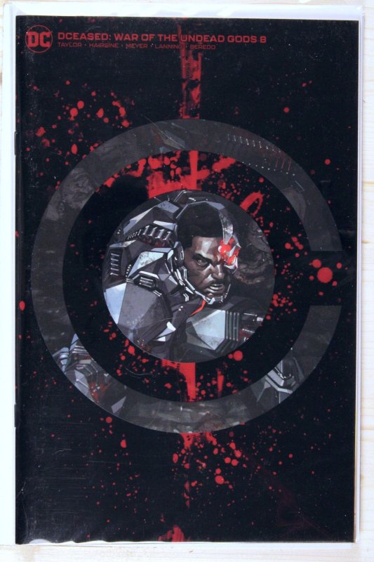 DCeased: War of the Undead Gods #8 (DC Comics, 2023), raw comic book in NM+ 9.6 condition — front cover
