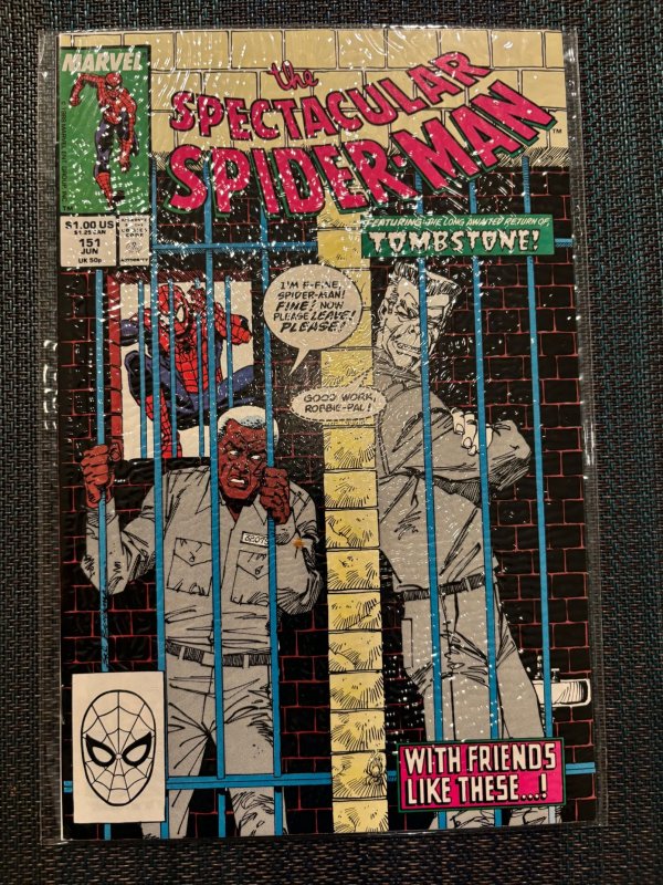 The Spectacular Spider-Man #151 (Marvel Comics, 1989), raw, ungraded comic book — front cover