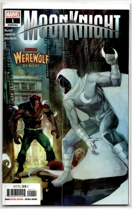 Moon Knight #Annual #1 (Marvel Comics, 2022), raw, ungraded comic book — front cover