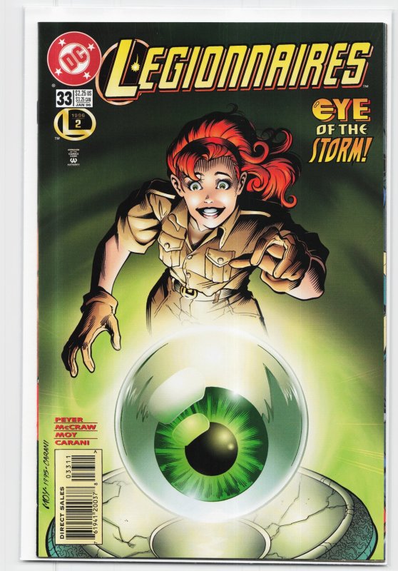 Legionnaires #33 (DC Comics, 1996), raw, ungraded comic book — front cover