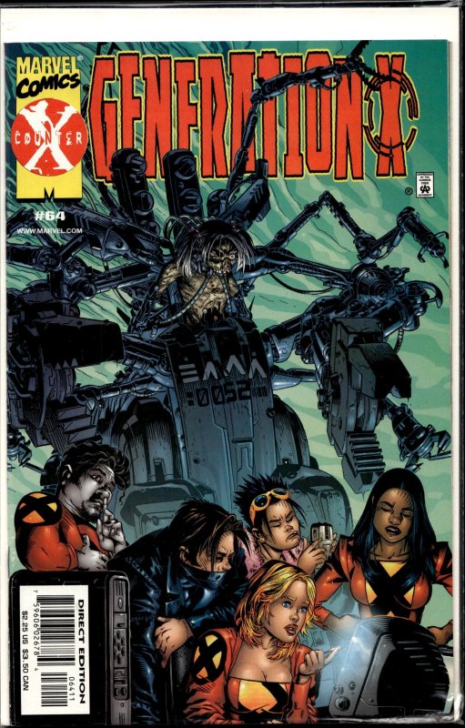 Generation X #64 (Marvel Comics, 2000), raw, ungraded comic book — front cover