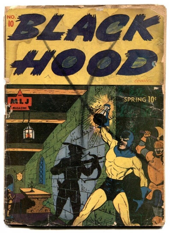 Black Hood Comics #10 (Archie Comics, 1944), raw, ungraded comic book — front cover