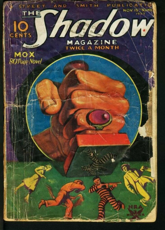 Shadow 1933 Nov 15-Street and Smith Pulp-Rare Fr (1933), raw comic book in FR condition — front cover