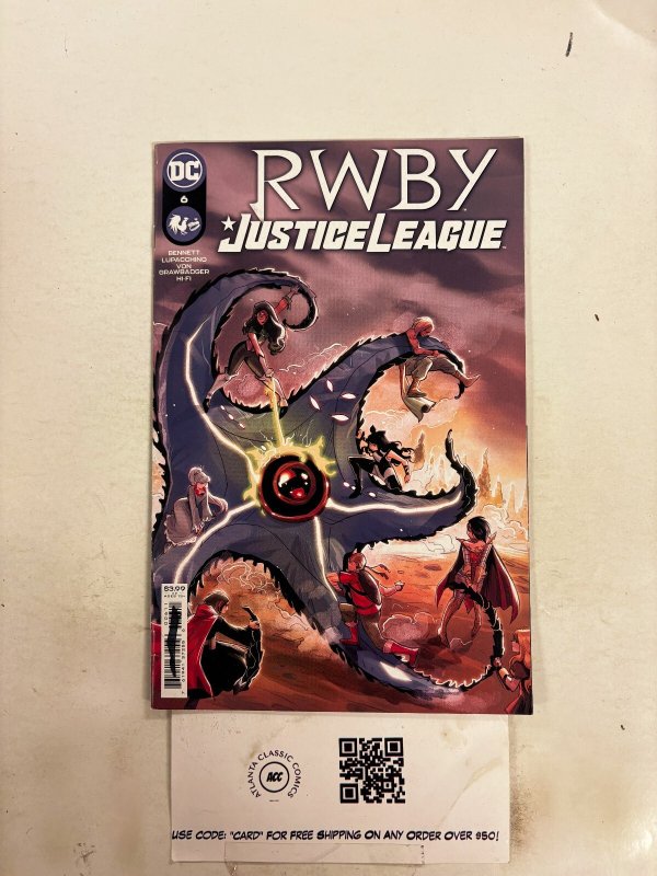 Rwby Justice League #6 (DC Comics), raw comic book in NM condition — front cover