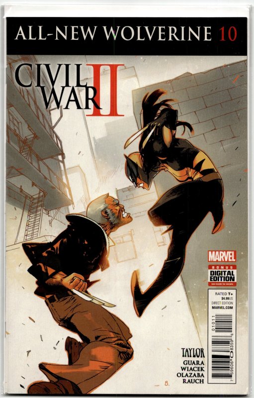 All-New Wolverine #10 (Marvel Comics, 2016), raw, ungraded comic book — front cover