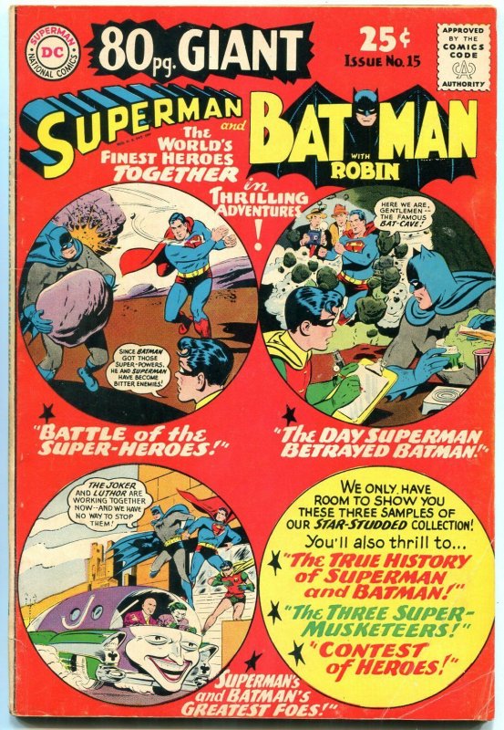 80 Page Giant #15 (DC Comics, 1965), raw comic book in VG+ condition — front cover