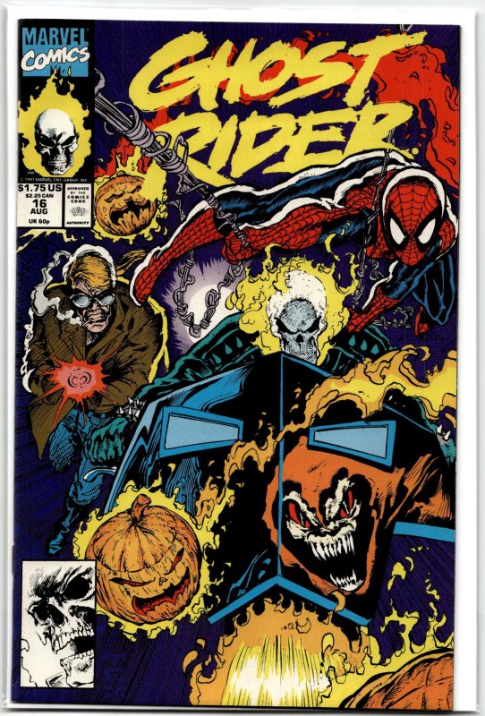 Ghost Rider #16 (Marvel Comics, 1991), raw, ungraded comic book — front cover