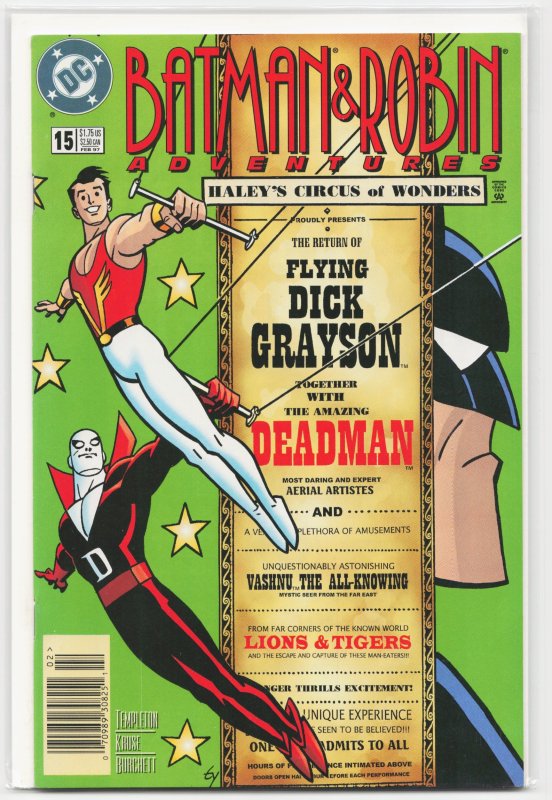 The Batman and Robin Adventures #15 (DC Comics, 1997), raw, ungraded comic book — front cover